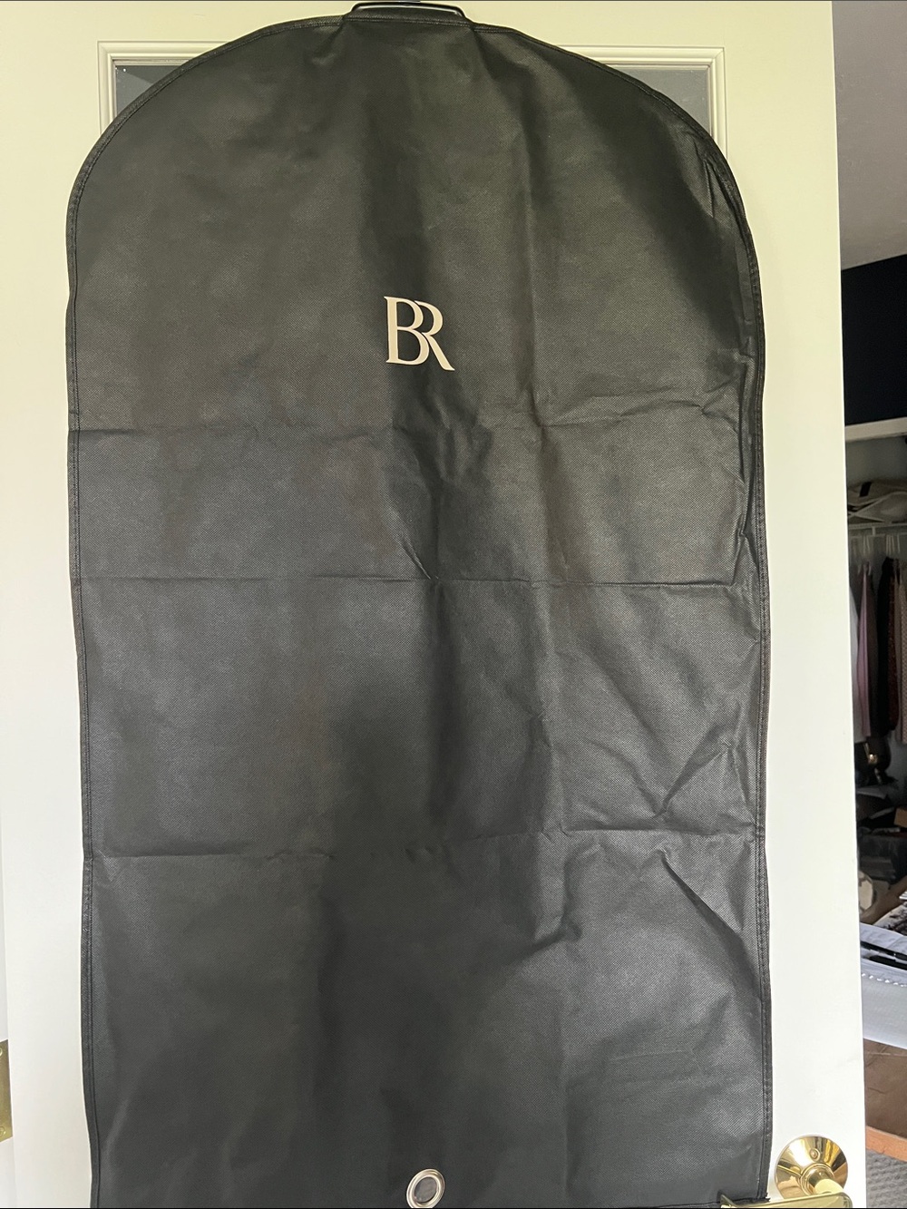 Banana Republic Black Garment Bag with BR Logo